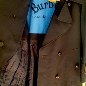 Burberry Regina Navy Blue Oversize Trench Coat